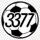 3377足球官网Logo - 橙色与蓝色交织的盾形标志