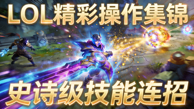 电竞比赛精彩操作集锦视频封面 - LOL游戏中英雄释放华丽技能