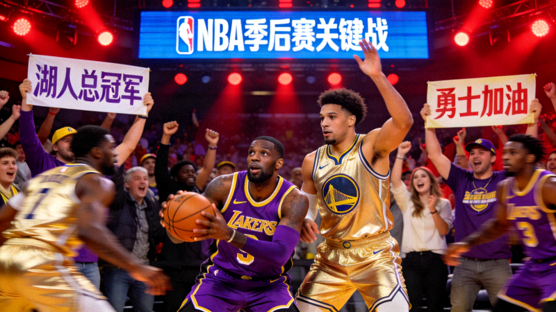 NBA季后赛直播 - 洛杉矶湖人队与金州勇士队关键比赛现场